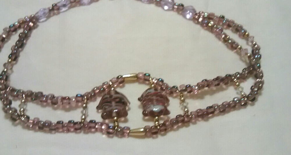 Amethyst colored and gf choker